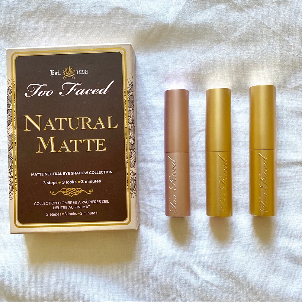 Authentic Too Faced Eyeshadow + Lipstick set